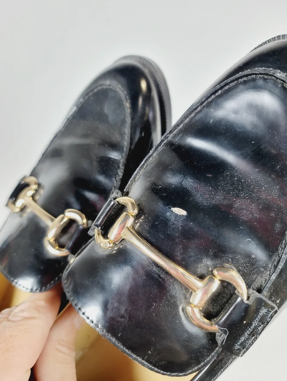 J Crew Black Loafers With Brass Hardware, Size 10